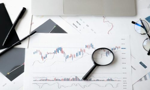 gráfico de ações junto com anotações